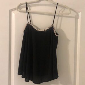 Black spaghetti tank